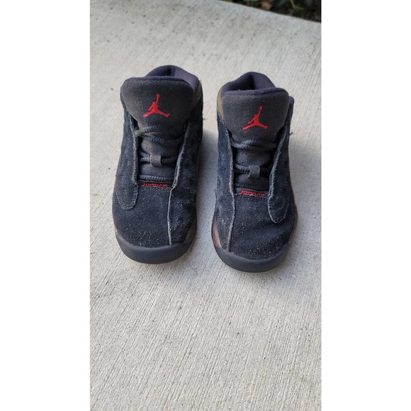 Nike Air Jordan 13 XIII Retro BT Olive Suede Toddler Shoes - Picture 3 of 7